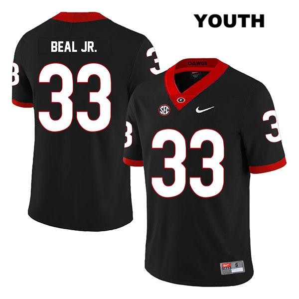 Georgia Bulldogs Youth Robert Beal Jr. #33 NCAA Legend Authentic Black Nike Stitched College Football Jersey ROG1156FM